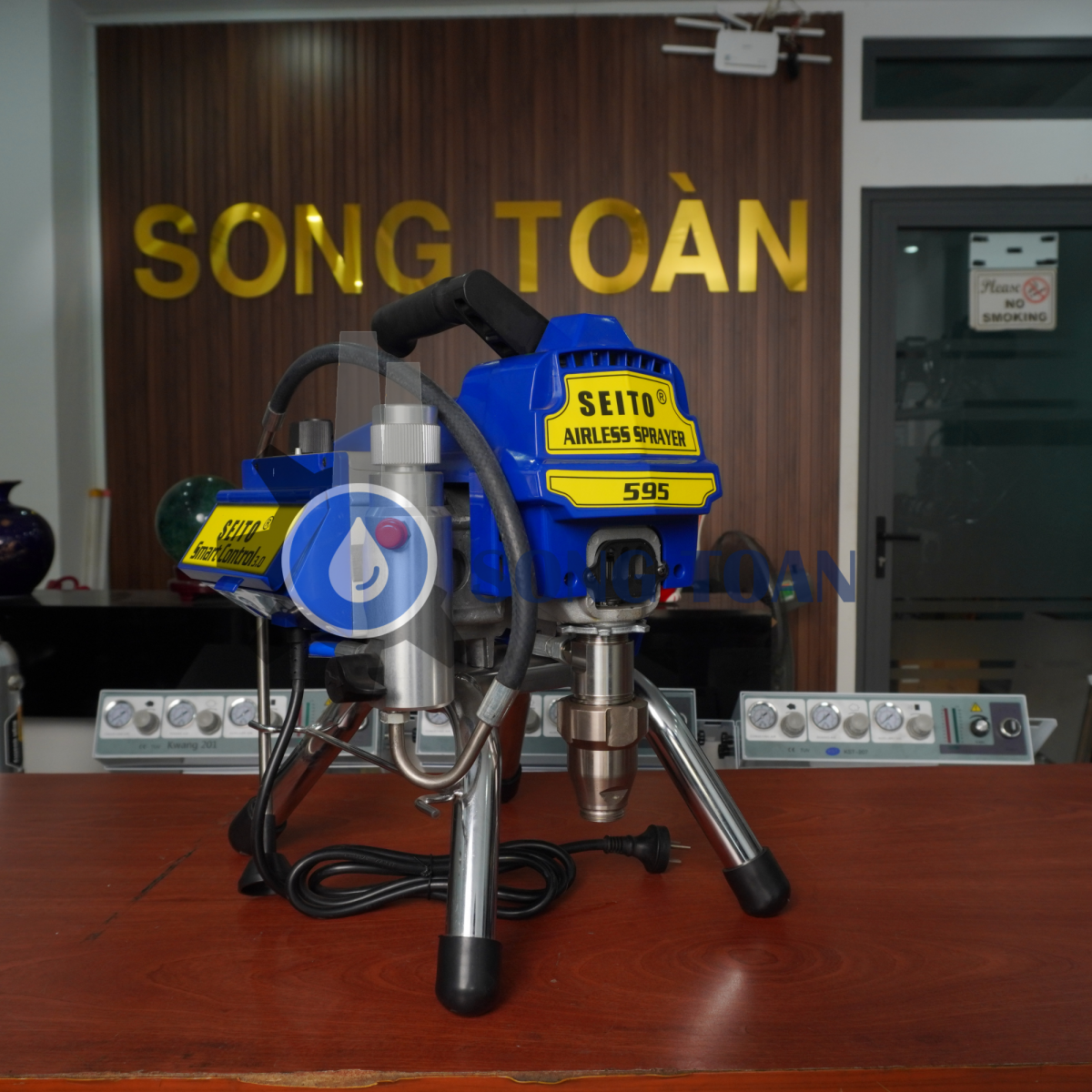 máy phun sơn dầu, sơn epoxy 595